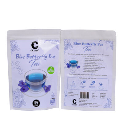 Ceyloo Blue Butterfly Pea Flower Tea 25 Pyramid Bags (30g) | Caffeine-Free Herbal Tea | 100% Natural | Made in Sri Lanka 🇱🇰